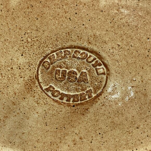 Deep South USA Pottery Snowman Platter Winter Christmas Brown Glazed 13” x 9.5” - Picture 7 of 7